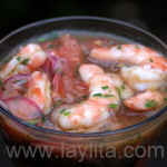 Shrimp ceviche Ceviche de camaron