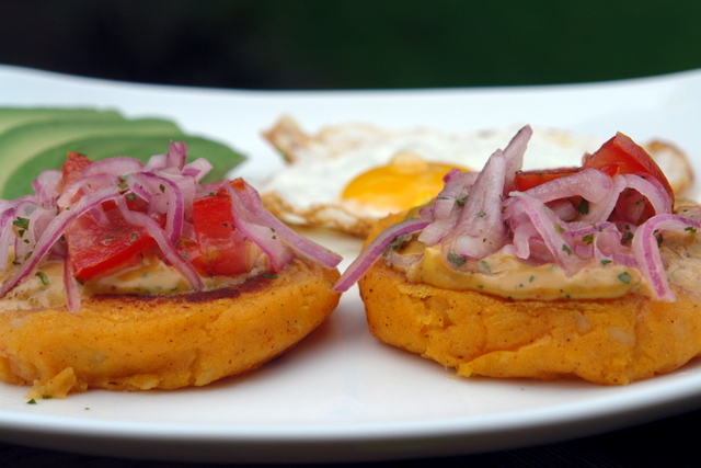 llapingachos or Ecuadorian potato patties llapingachos or Ecuadorian potato patties