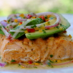 Grilled salmon with avocado salsa Grilled salmon with avocado salsa