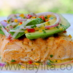 Grilled salmon with avocado salsa Grilled salmon with avocado salsa