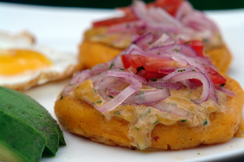 LLapingachos or cheese stuffed potato patties