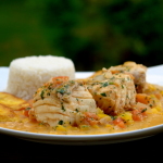 Pescado encocado or fish in coconut sauce Pescado encocado or fish in coconut sauce