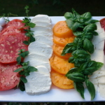 Tomato and cheese platter Tomato and cheese platter