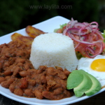 Menestra de porotos or bean stew Menestra de porotos or bean stew