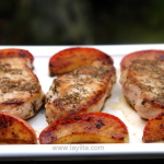 Seared pork chops