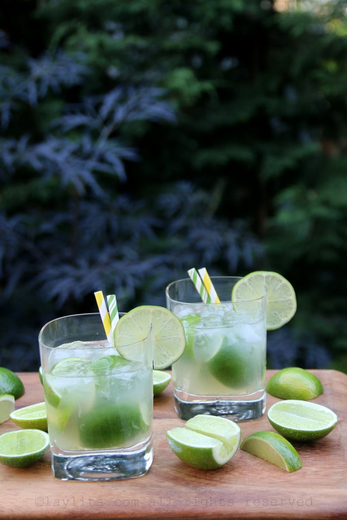 Brazilian caipirinha cocktail