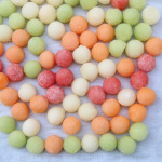 Cubos de gelo de melão e melancia