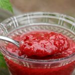 Compota ou Molho de Morango com Ruibarbo