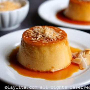Flan o quesillo de coco - receta fácil