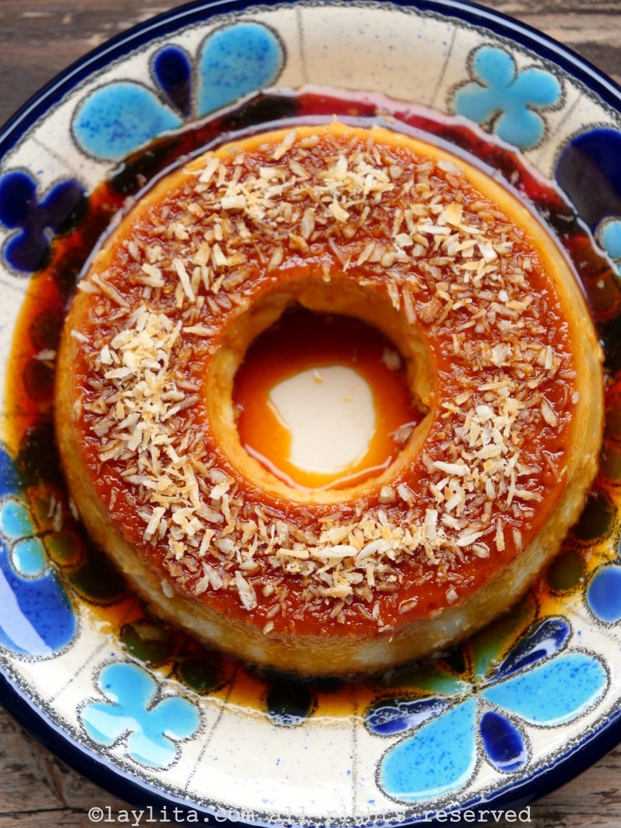 Flan o queso de coco - Recetas de Laylita