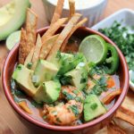 Sopa o caldo de camarón estilo tex-mex