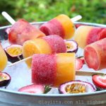 Helados o paletas de fresa y maracuyá