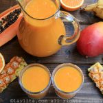 Batido de frutas tropicales