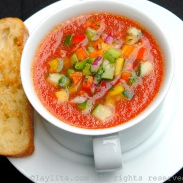 Sopa fría de tomate: Gazpacho