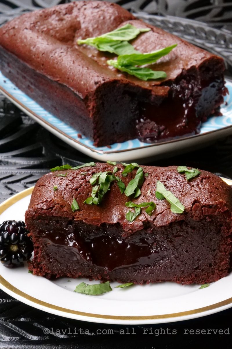 Pastel de chocolate fundido