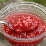 Salsa dulce de ruibarbo y fresa