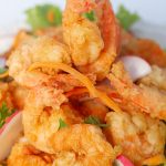 Camarones fritos rebozados o apanados