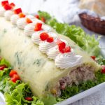 Enrollado de papas con ensalada de atún