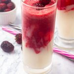 Jugo mixto de guanábana y mora