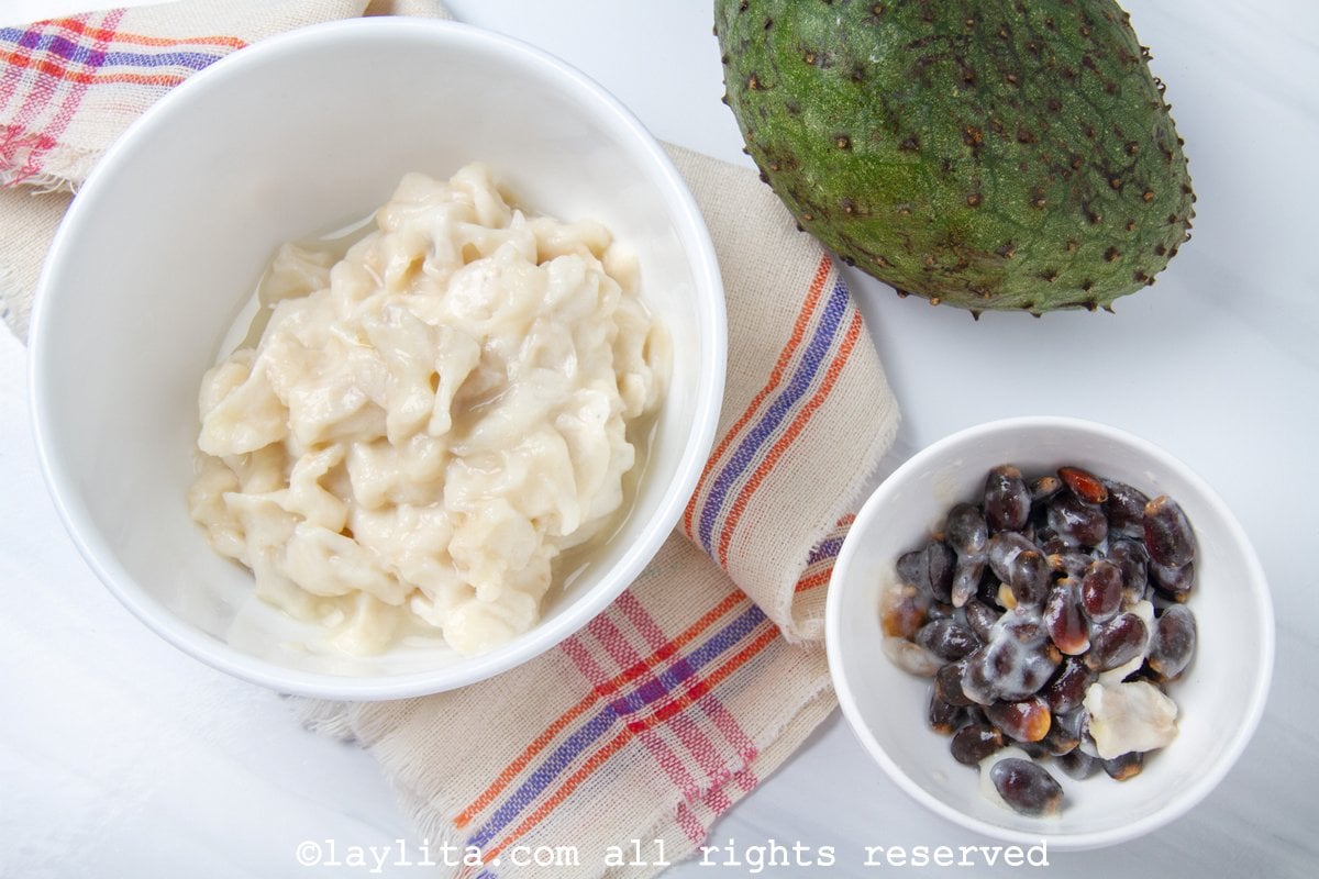 Batido o jugo de guanábana y mora Recetas de Cocina