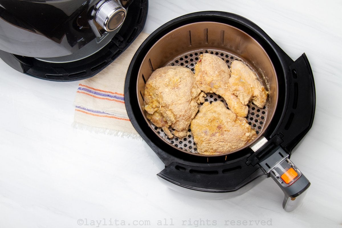 Opuesto Previsión Calibre Pollo frito en Air Fryer | Laylita.com – Recetas de Cocina