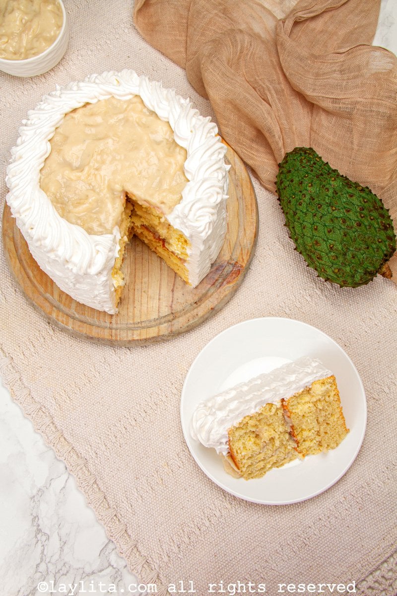Pastel o torta de guanábana