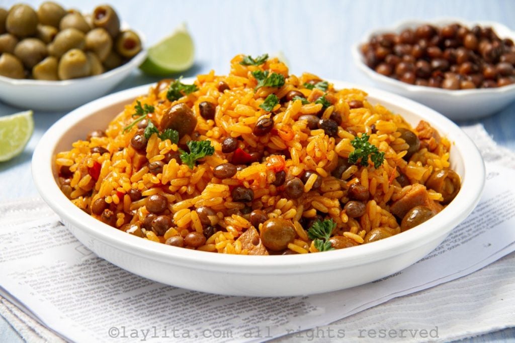 Arroz con gandules o guandules