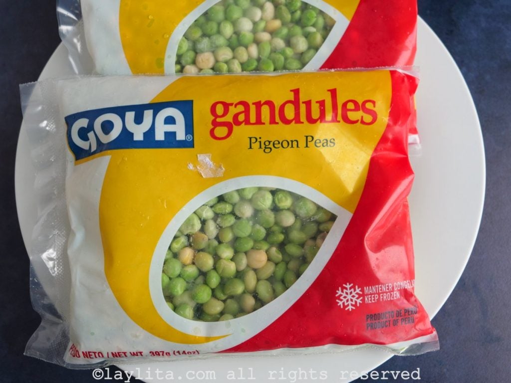 Gandules congelados