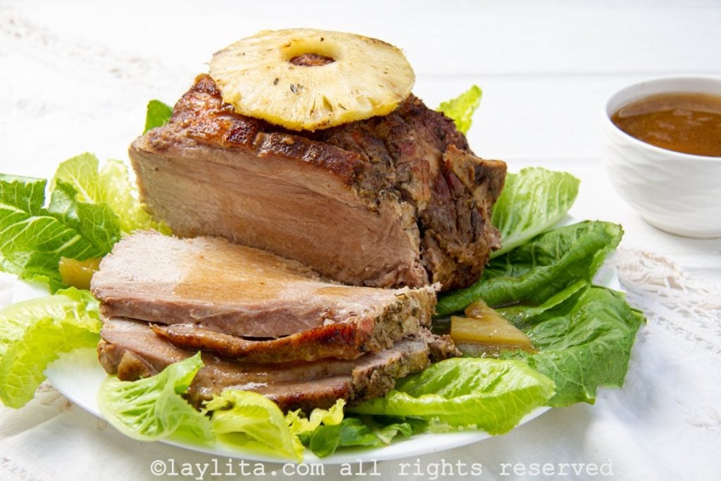 Lomo de cerdo en salsa de piña