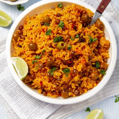 Receta del arroz con gandules de Puerto Rico