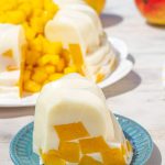 Gelatina mosaico con relleno de mango