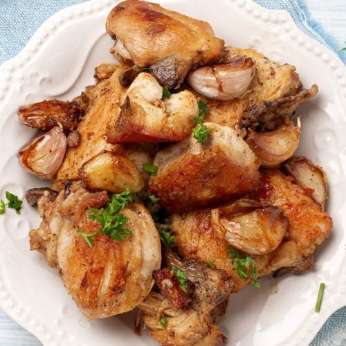 Pollo al ajillo español