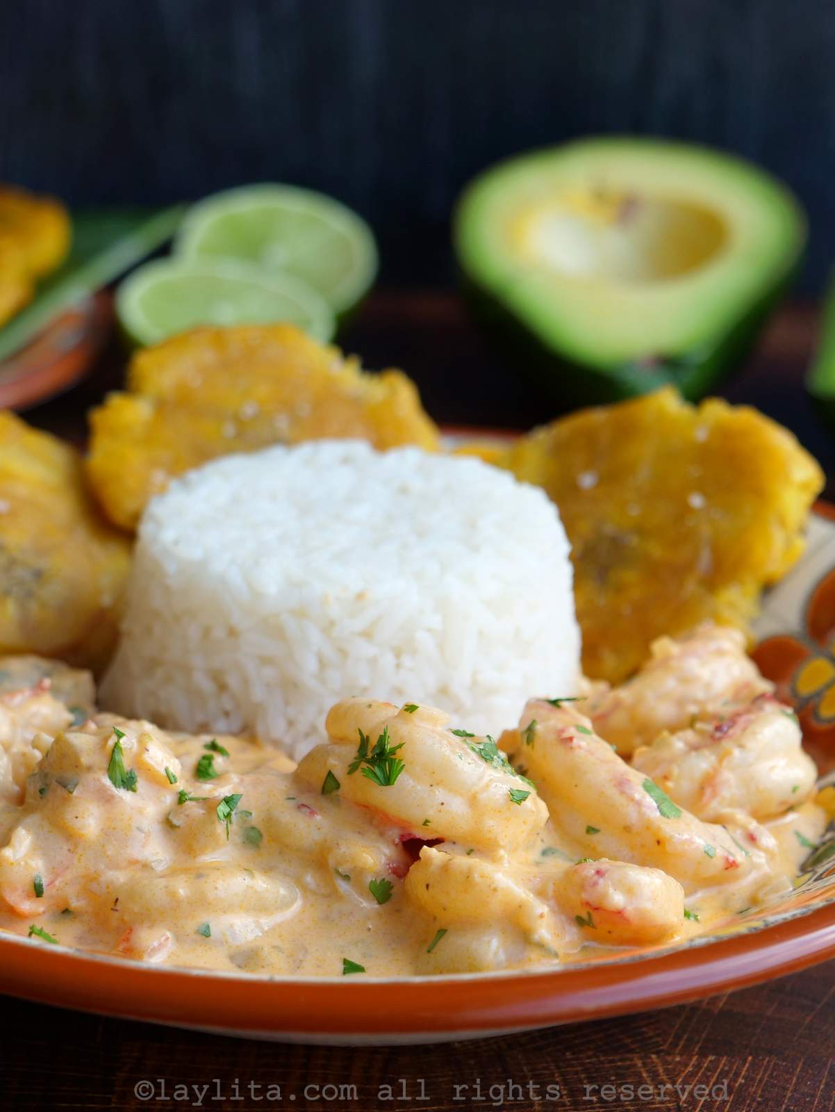 Camarones en salsa de coco