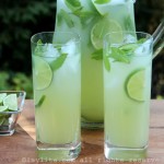 Coctel con limon y menta o hierbabuena