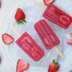Paletas de fresa o frutilla