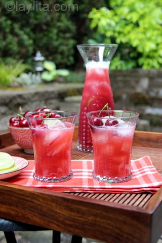 Receta para limonada de cerezas
