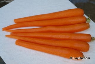 Cenouras cozidas