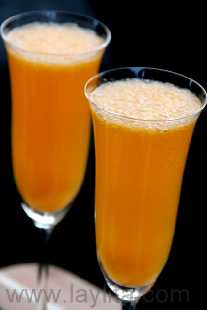 Le mimosa à la mandarine ou clémentine constitue une boisson idéale pour les fêtes.