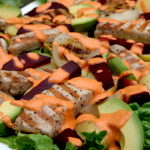 Recette de la salade au porc grillé