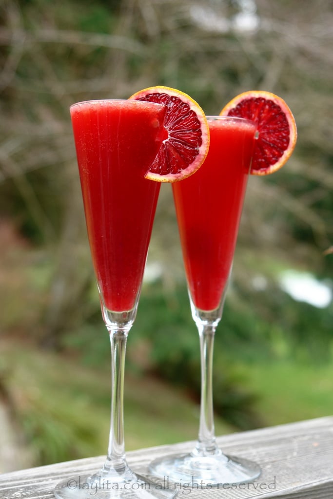 cocktail campari pétillant à l'orange sanguine