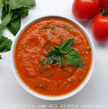 Recette sauce tomate au basilic