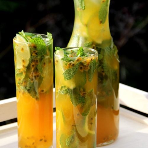 Cocktail mojito aux fruits de la passion