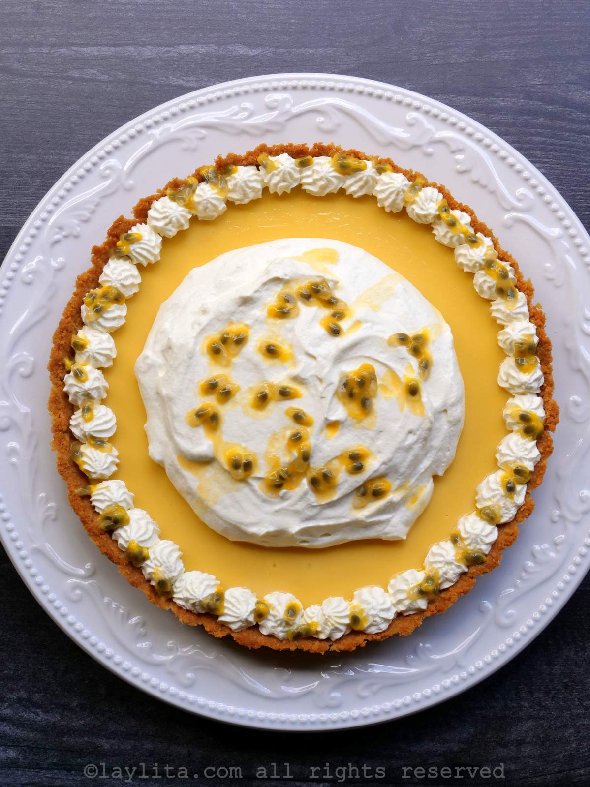 Tarte facile aux fruits de la passion