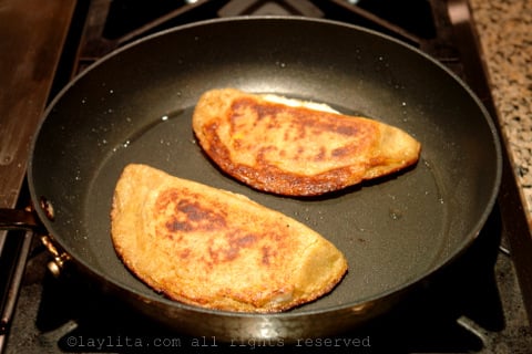 Or you can also fry in a little bit of oil on each side until crispy.