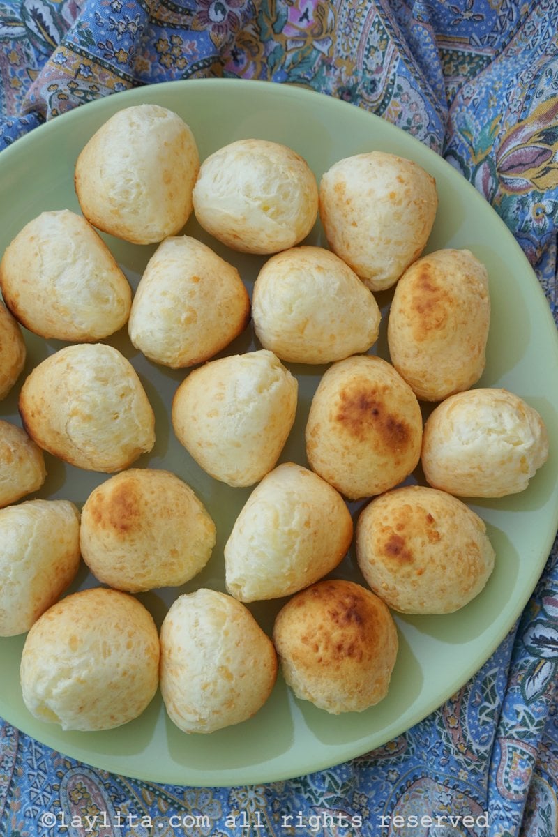Cassava yuca breads made with emmental cheese in France