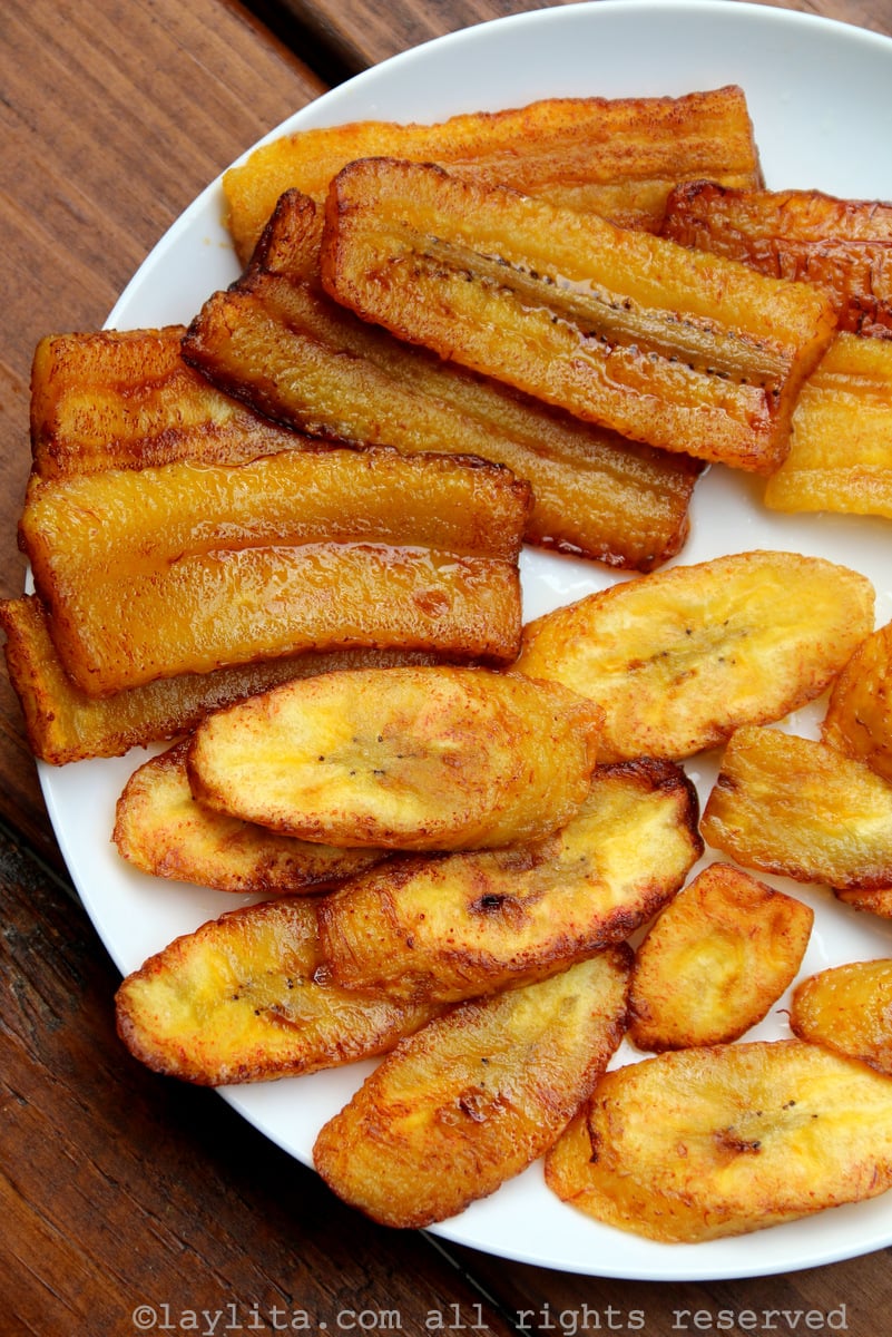 Maduros or fried ripe plantains recipe