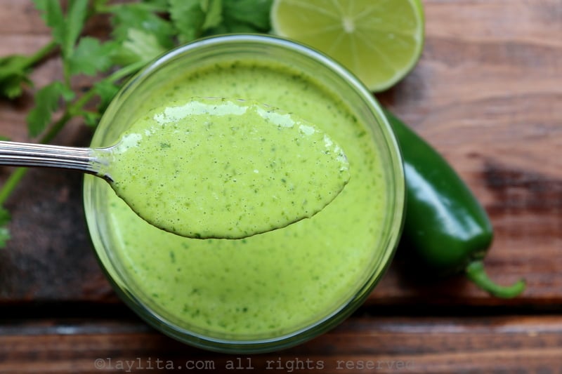 Recipe for lime cilantro butter sauce
