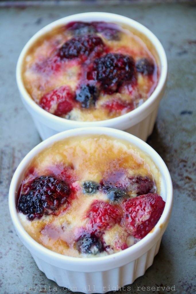 Easy berry creme brulee
