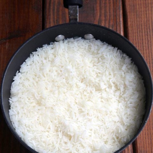 Latin style cooked white rice