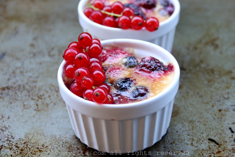 Mixed berry cheater creme brulee